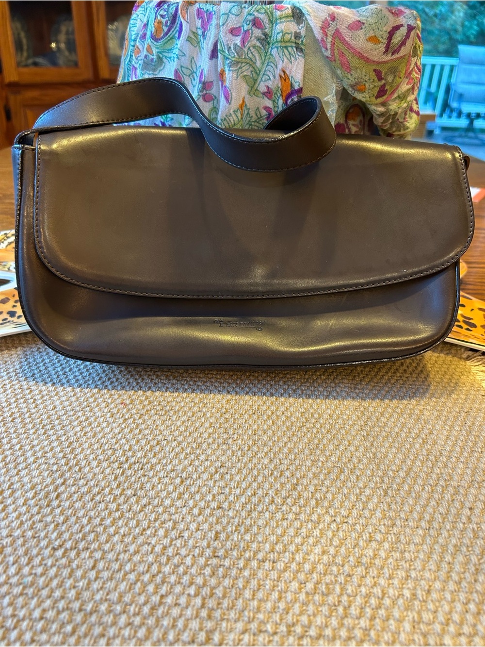 Vintage i Santi Italian leather shoulder bag